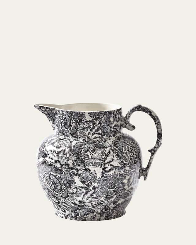 Faded Peony Etruscan Pitcher